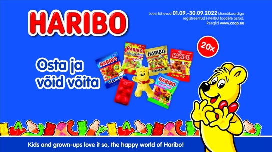 VÕITJAD ON SELGUNUD! Haribo kampaania 1.09.-30.09.2022
