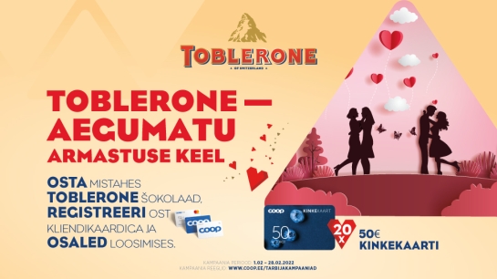 VÕITJAD ON SELGUNUD! Toblerone kampaania 1.02-28.02