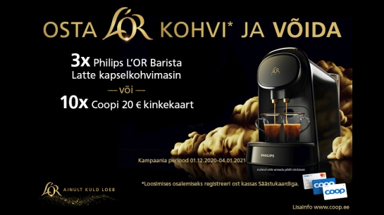 VÕITJAD ON SELGUNUD! LOR kampaania 01.12-04.01