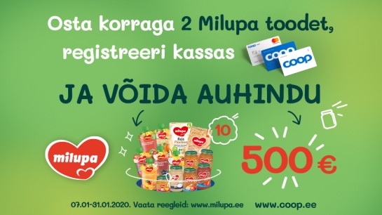 VÕITJAD ON SELGUNUD! Milupa kampaania 07.01-31.01