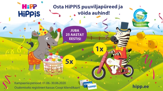 VÕITJAD ON SELGUNUD! HIPP kampaania 01.06-30.06