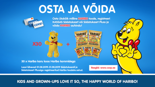 VÕITJAD ON SELGUNUD! Haribo kampaania 01.08-31.08