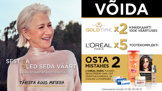 VÕITJAD ON SELGUNUD! L’Oreal Paris kampaania 01.06-30.06