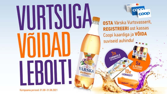 VÕITJAD ON SELGUNUD! Värska Vurtsvasser kampaania 01.08-31.08