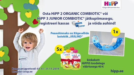 VÕITJAD ON SELGUNUD! HIPP kampaania 01.11.-30.11.2019