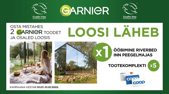 VÕITJAD ON SELGUNUD! Garnier kampaania 1.07-31.07
