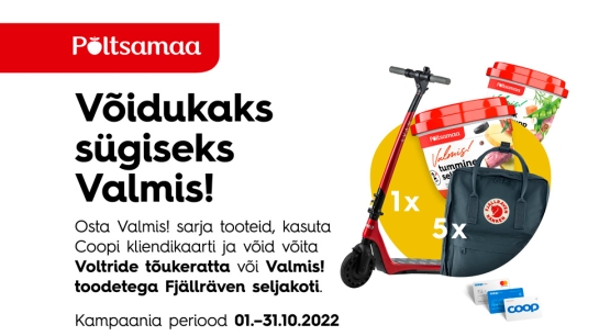 VÕITJAD ON SELGUNUD! Põltsamaa Valmis! kampaania 1.10-31.10