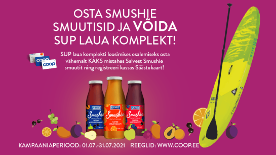 VÕITJA ON SELGUNUD! Salvest Smushie kampaania 01.07-31.07