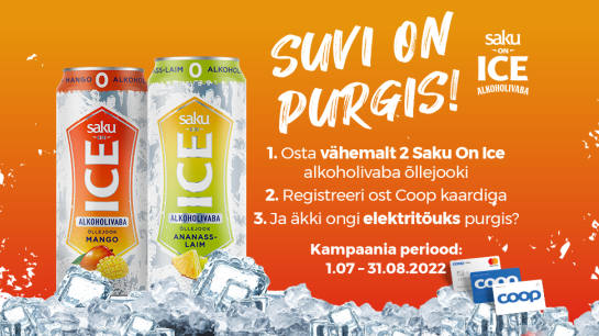 Võitjad on selgunud! Saku on Ice alkoholivaba kampaania 1.07-31.08