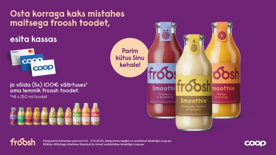 VÕITJAD ON SELGUNUD! Froosh kampaania 01.11-31.12