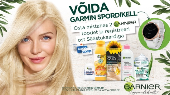 VÕITJA ON SELGUNUD! Garnier kampaania 01.07-30.07