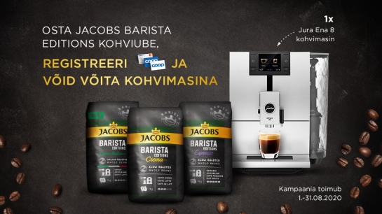 VÕITJA ON SELGUNUD! Jacobs Barista kampaania 01.08-31.08