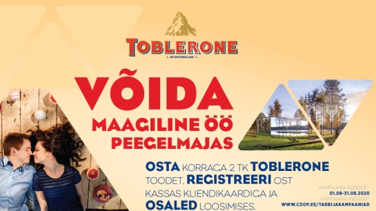 VÕITJAD ON SELGUNUD! Toblerone kampaania 01.08-31.08