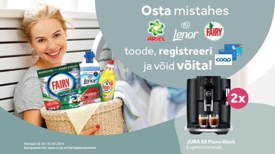 VÕITJAD ON SELGUNUD! Ariel, Lenor ja Fairy kampaania 01.03.-31.03.2024