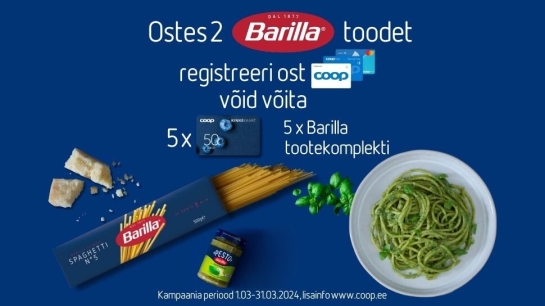 VÕITJAD ON SELGUNUD! Barilla kampaania 01.03.-31.03.2024