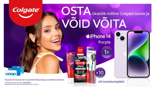 VÕITJAD ON SELGUNUD! Colgate kampaania 01.10.-31.10.2023