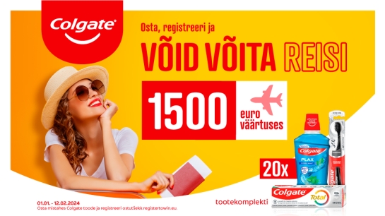 KAMPAANIA ON LÕPPENUD! Colgate kampaania 01.01.-12.02.2024
