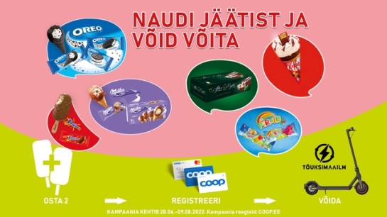 VÕITJA ON SELGUNUD! Vičiunai jäätiste kampaania 28.06-9.08
