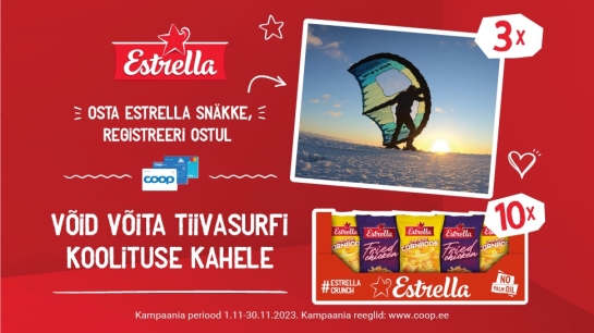 VÕITJAD ON SELGUNUD! Estrella kampaania 01.11.-30.11.2023