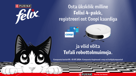 VÕITJA ON SELGUNUD! Felix kampaania 01.07.-31.07.2024