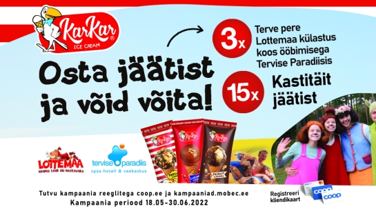 VÕITJAD ON SELGUNUD! Kar-Kar jäätiste kampaania 18.05-30.06