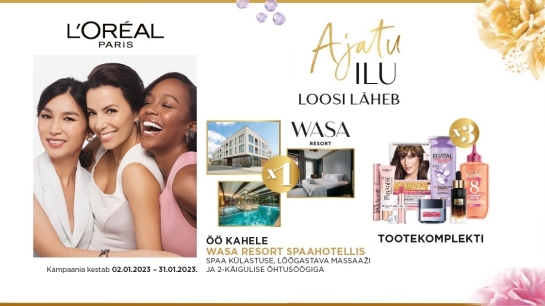 VÕITJAD ON SELGUNUD! L’Oreal kampaania 02.01.- 31.01.2023