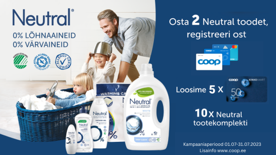 VÕITJAD ON SELGUNUD! Neutral kampaania 01.07-31.07.2023