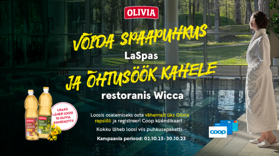 VÕITJAD ON SELGUNUD! Rapsiõli Olivia kampaania 02.10.-30.10.2023