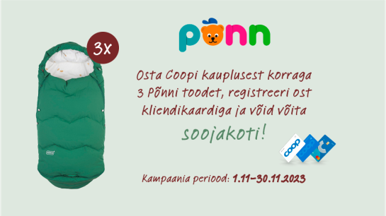 VÕITJAD ON SELGUNUD!Salvest Põnn kampaania 01.11.-30.11.2023