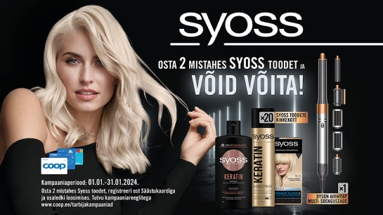 VÕITJAD ON SELGUNUD! Syoss kampaania 01.01.-31.01.2024