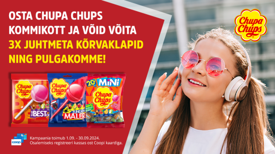VÕITJAD ON SELGUNUD! Chupa Chups kampaania 01.09.-30.09.2024
