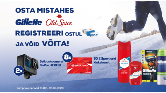 VÕITJAD ON SELGUNUD! Gillette & Old Spice kampaania 01.02-28.02.2023