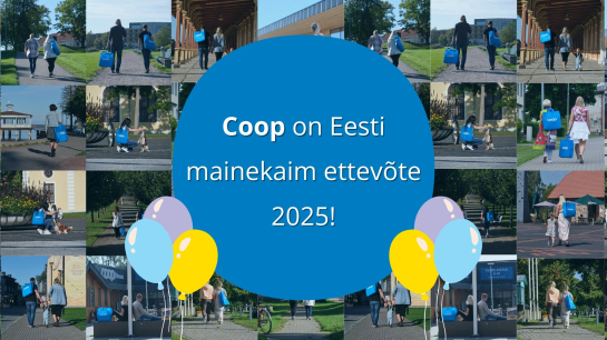 Coop on Eesti mainekaim ettevõte 2025. Coop on Eesti mainekaim ettevõte 2025.