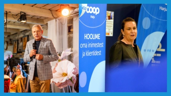 Coop Harju pikaaegne juht Jaan Marjundi andis ameti üle senisele kaubandusjuhile Kadri Aguraiujale. Foto: kollaaž