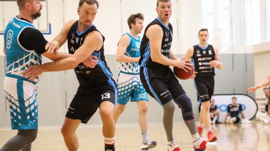 Meeste korvpalli võistlus Talimängudel. Foto: Kaupo Kütt