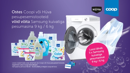 Coopi ja Hüva pesupesemistoodete tarbijamäng