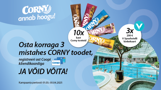 „CORNY annab puhkusele hoogu!“  