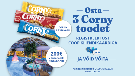„CORNY annab puhkusele hoogu!“  tarbijamäng