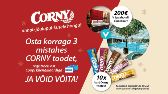 „CORNY annab talvepuhkusele hoogu!“ tarbijamäng