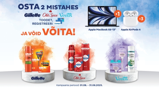 Old Spice, Gillette, Gillette Venus August 2025 tarbijamäng