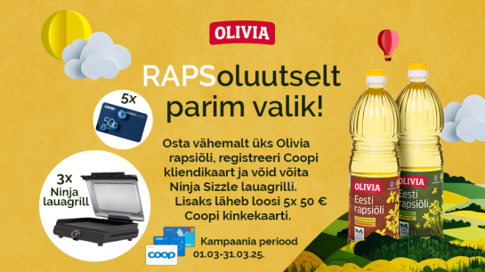 Olivia rapsiõli kevadkampaania