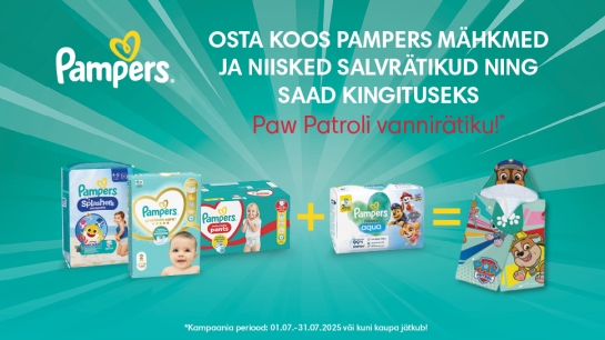 Pampers PawPatrol Saunalina tarbijamäng