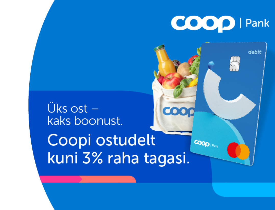 Coopi ostudelt kuni 3% raha tagasi